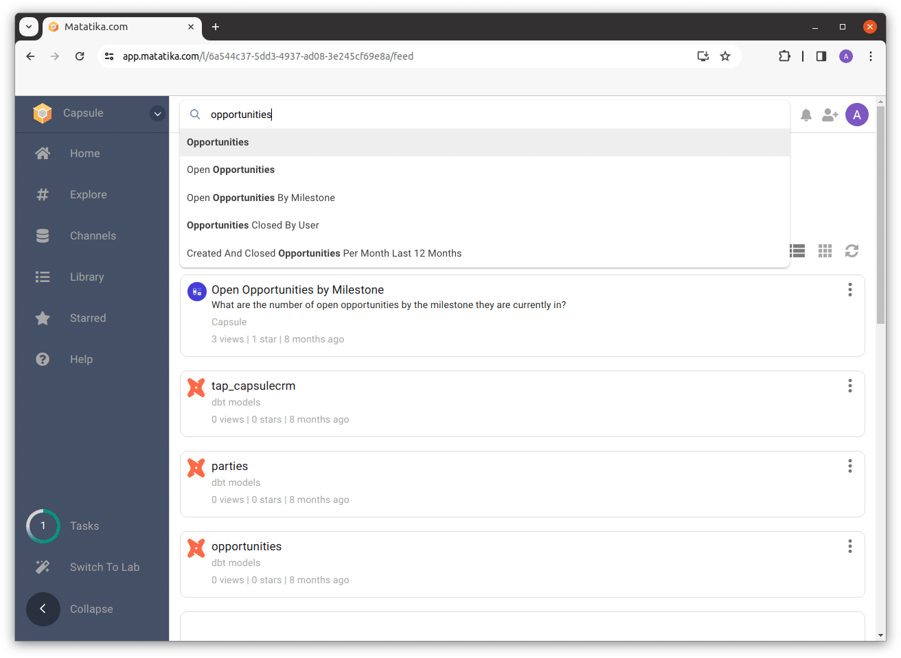 Data catalog search